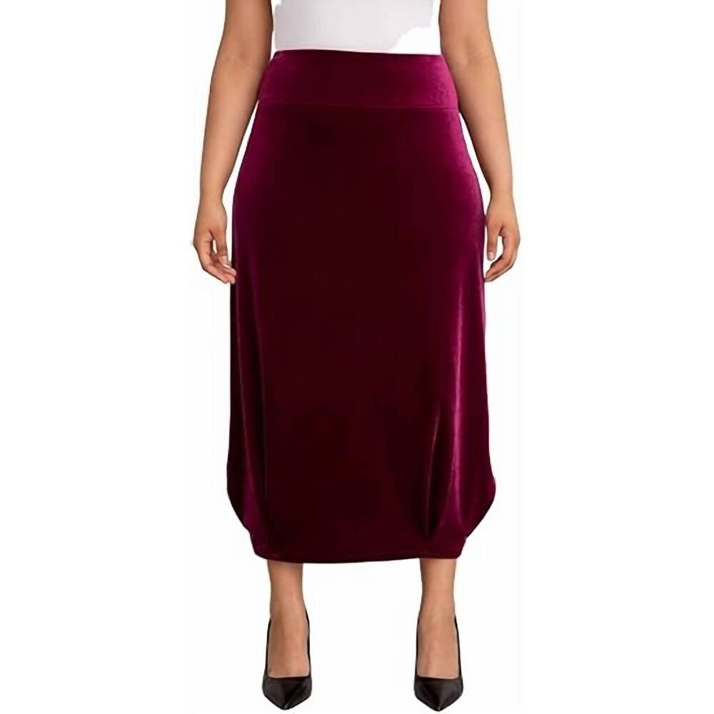 NEW SYMPLI savvy pleat hem skirt in pomegranate